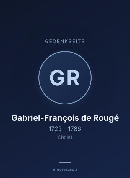 Gedenkportrait von Gabriel-François de Rougé