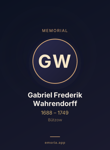 Memorial portrait of Gabriel Frederik Wahrendorff