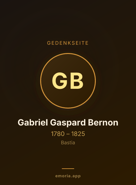 Gedenkportrait von Gabriel Gaspard Bernon