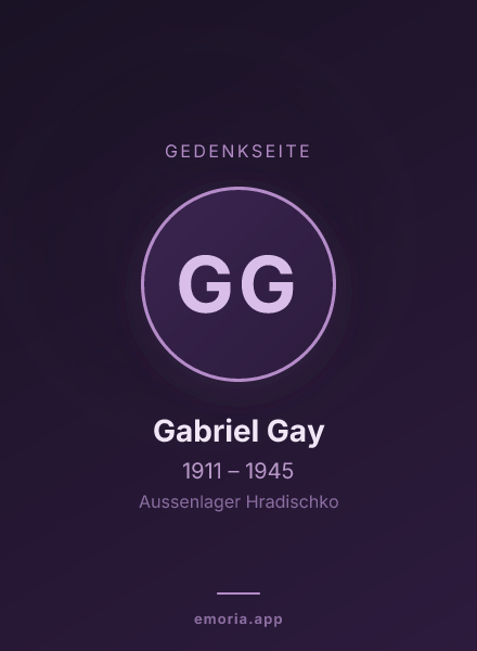 Gedenkportrait von Gabriel Gay
