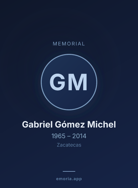 Memorial portrait of Gabriel Gómez Michel