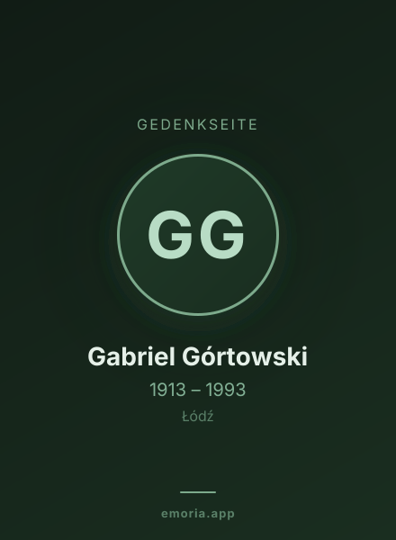 Gedenkportrait von Gabriel Górtowski