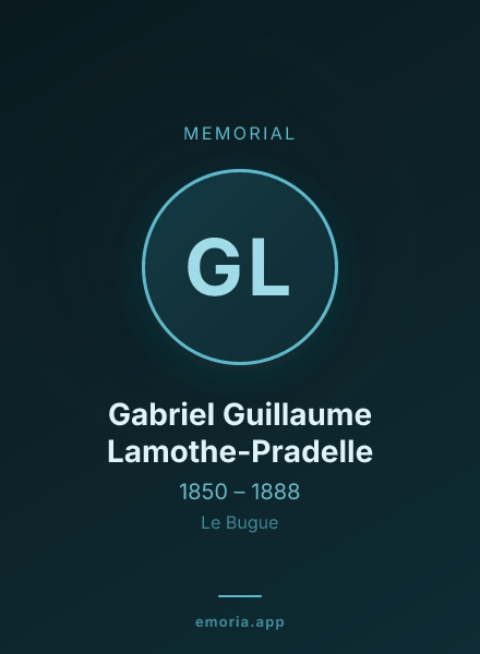 Memorial portrait of Gabriel Guillaume Lamothe-Pradelle