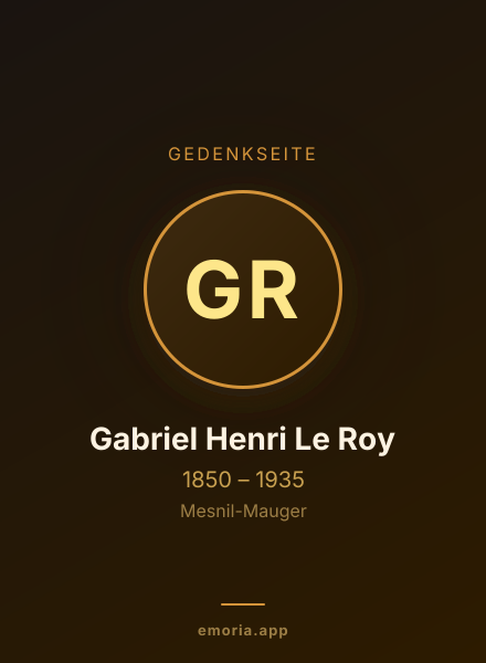 Gedenkportrait von Gabriel Henri Le Roy