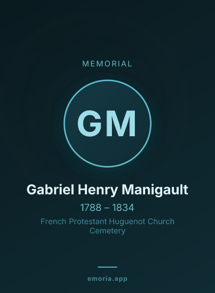 Memorial portrait of Gabriel Henry Manigault