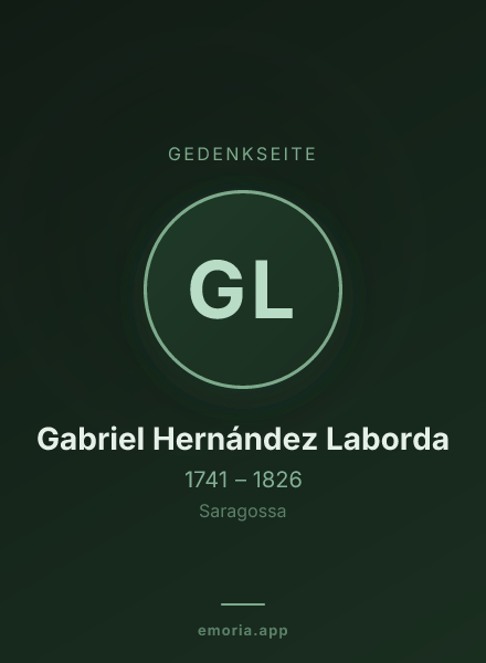 Gedenkportrait von Gabriel Hernández Laborda