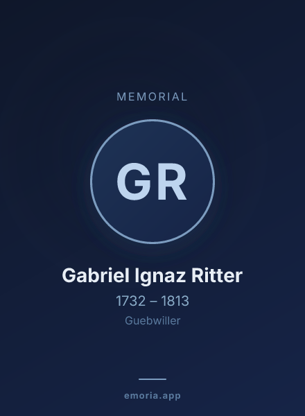 Memorial portrait of Gabriel Ignaz Ritter