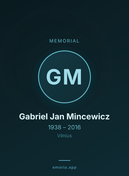 Memorial portrait of Gabriel Jan Mincewicz