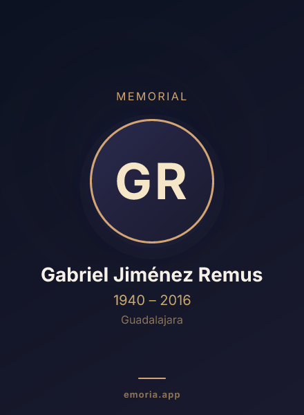 Memorial portrait of Gabriel Jiménez Remus
