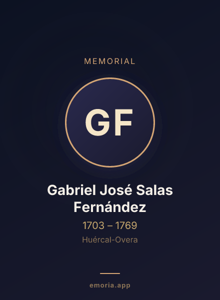 Memorial portrait of Gabriel José Salas Fernández