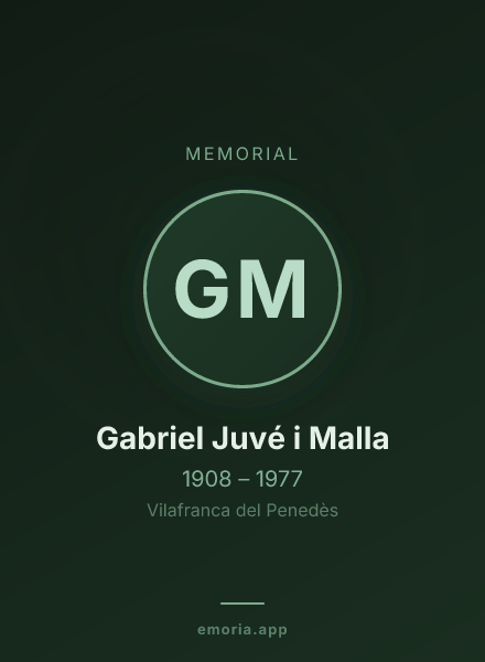 Memorial portrait of Gabriel Juvé i Malla