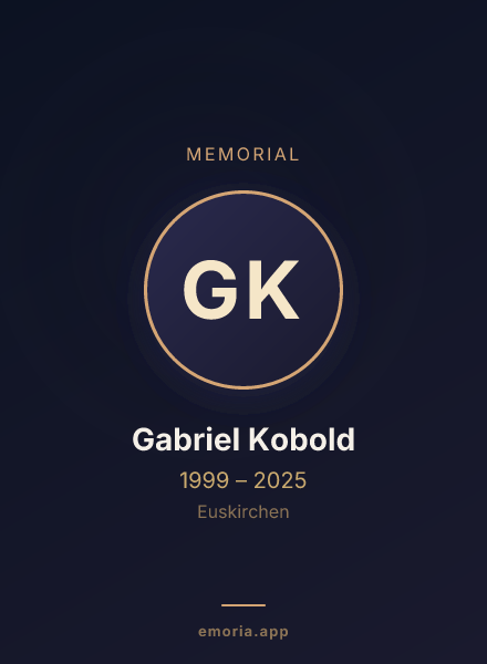 Memorial portrait of Gabriel Kobold