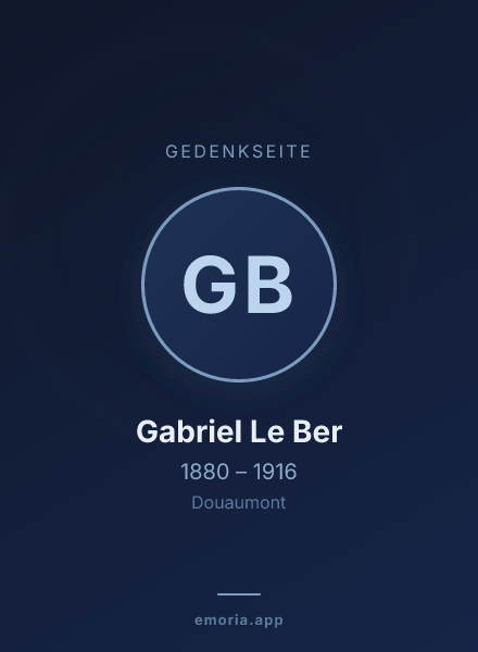 Gedenkportrait von Gabriel Le Ber