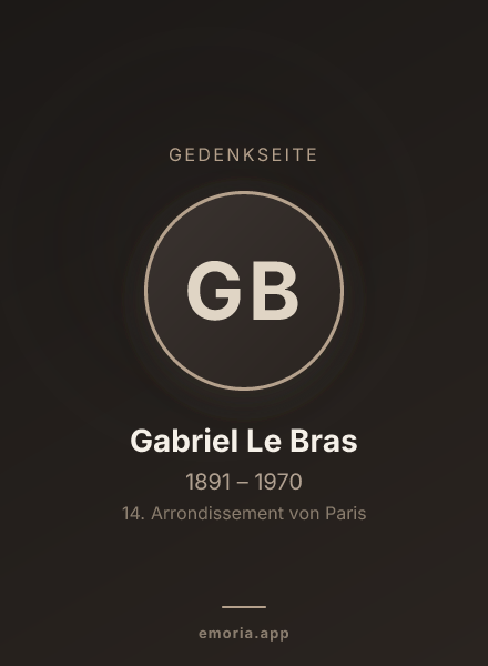 Gedenkportrait von Gabriel Le Bras