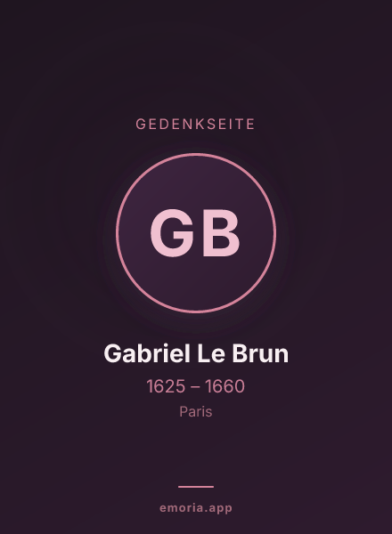 Gedenkportrait von Gabriel Le Brun
