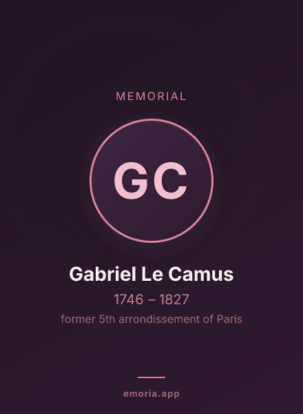 Memorial portrait of Gabriel Le Camus