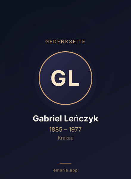 Gedenkportrait von Gabriel Leńczyk
