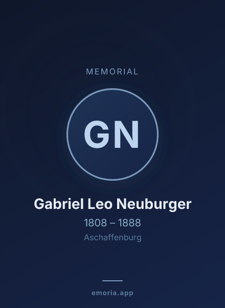 Memorial portrait of Gabriel Leo Neuburger