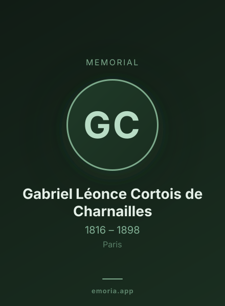 Memorial portrait of Gabriel Léonce Cortois de Charnailles