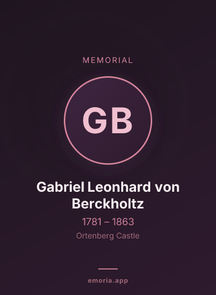 Memorial portrait of Gabriel Leonhard von Berckholtz