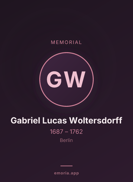 Memorial portrait of Gabriel Lucas Woltersdorff