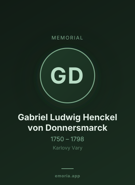 Memorial portrait of Gabriel Ludwig Henckel von Donnersmarck