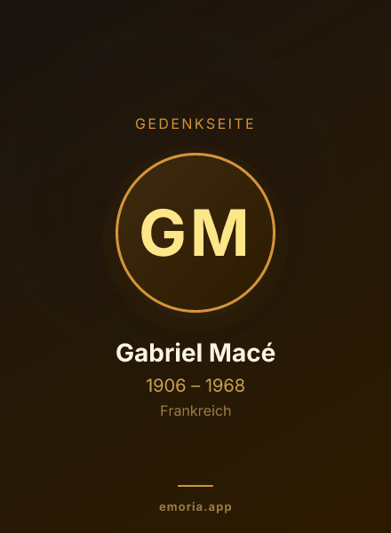 Gedenkportrait von Gabriel Macé