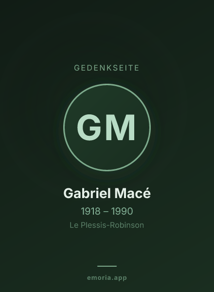Gedenkportrait von Gabriel Macé