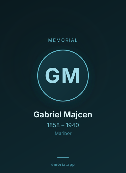 Memorial portrait of Gabriel Majcen