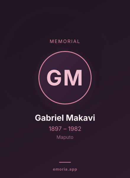 Memorial portrait of Gabriel Makavi