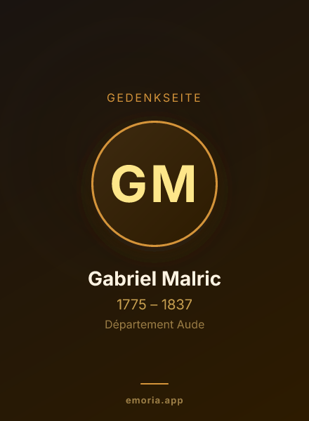 Gedenkportrait von Gabriel Malric