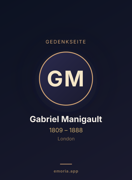 Gedenkportrait von Gabriel Manigault