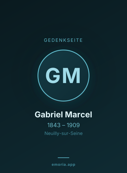 Gedenkportrait von Gabriel Marcel