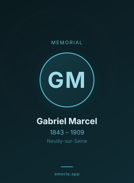 Memorial portrait of Gabriel Marcel