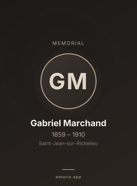 Memorial portrait of Gabriel Marchand