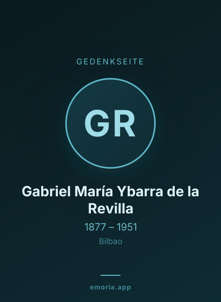 Gedenkportrait von Gabriel María Ybarra de la Revilla