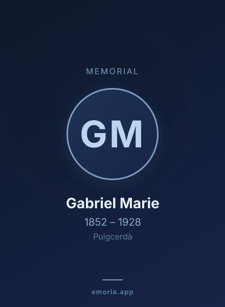 Memorial portrait of Gabriel Marie