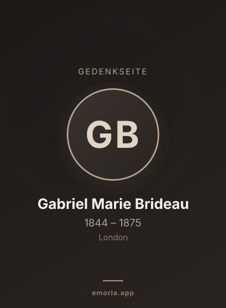 Gedenkportrait von Gabriel Marie Brideau