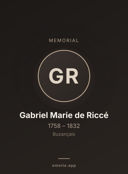 Memorial portrait of Gabriel Marie de Riccé