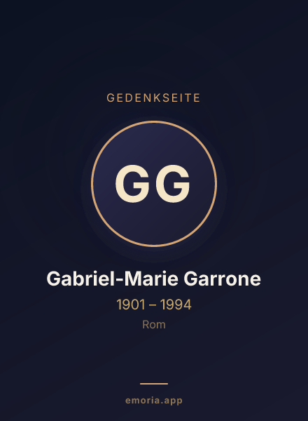 Gedenkportrait von Gabriel-Marie Garrone