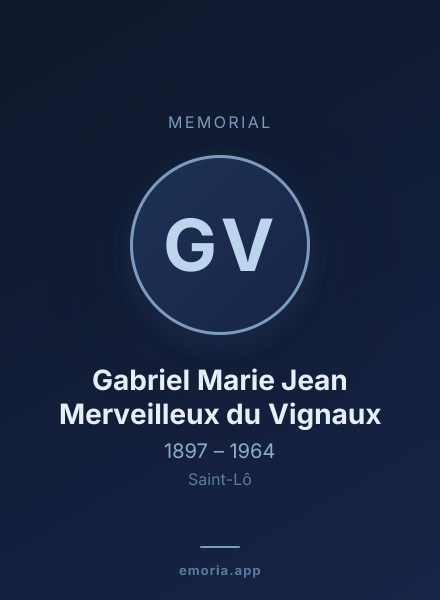 Memorial portrait of Gabriel Marie Jean Merveilleux du Vignaux