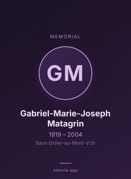 Memorial portrait of Gabriel-Marie-Joseph Matagrin