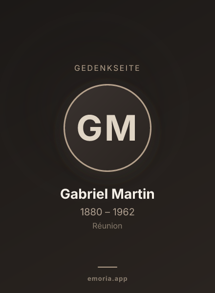 Gedenkportrait von Gabriel Martin