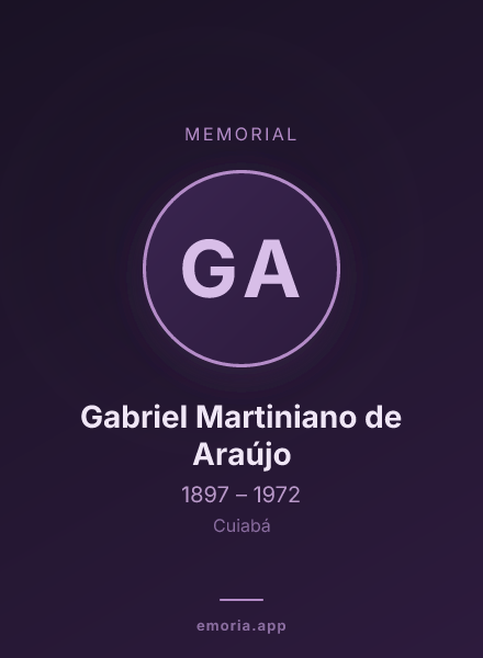 Memorial portrait of Gabriel Martiniano de Araújo