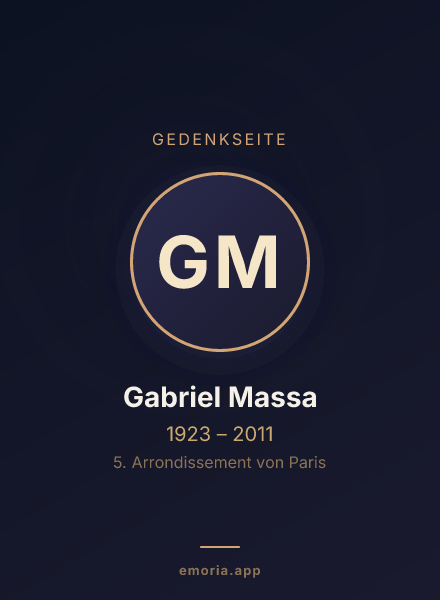 Gedenkportrait von Gabriel Massa