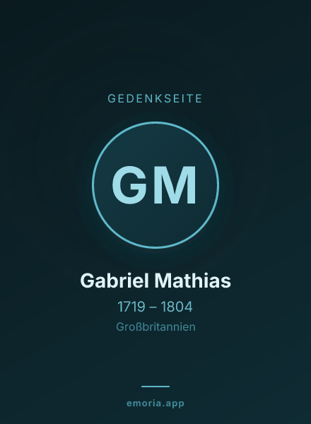 Gedenkportrait von Gabriel Mathias