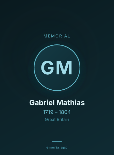 Memorial portrait of Gabriel Mathias