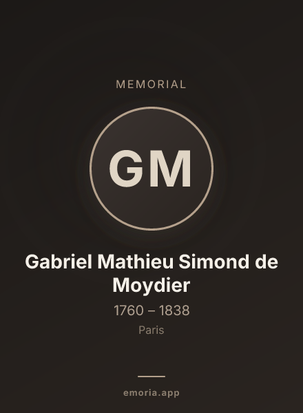 Memorial portrait of Gabriel Mathieu Simond de Moydier