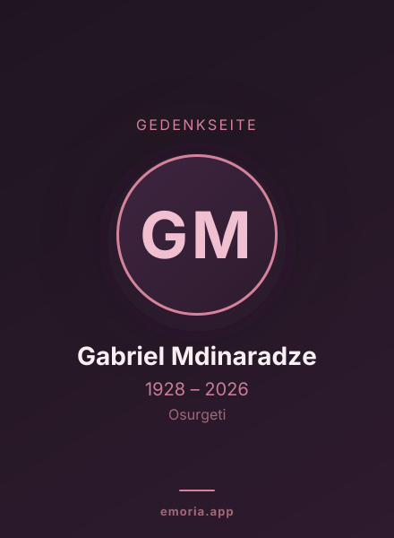 Gedenkportrait von Gabriel Mdinaradze