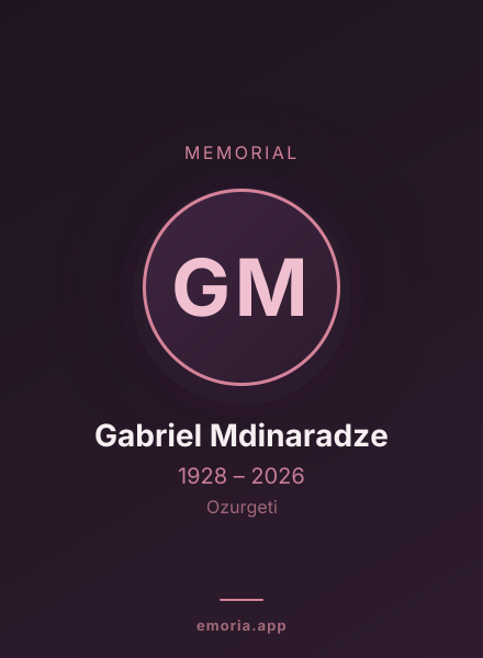 Memorial portrait of Gabriel Mdinaradze